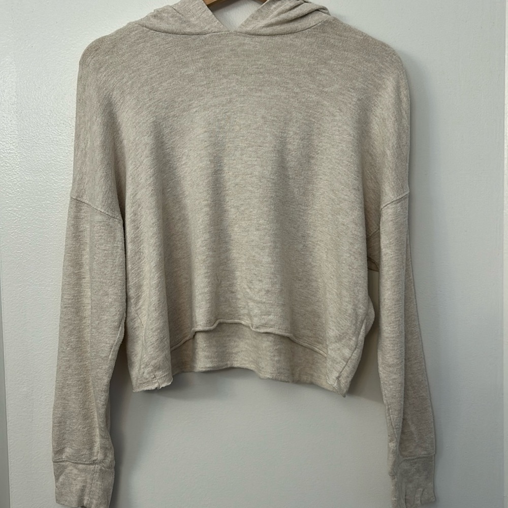 Old Navy Cream Hooded Shirt